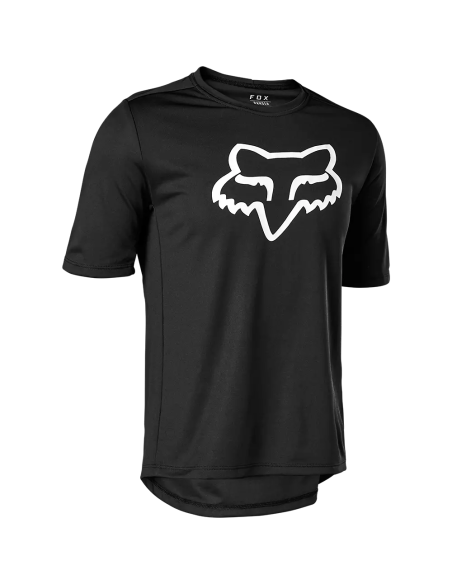 Jersey FOX Ranger Niño, Manga Corta, Negro
