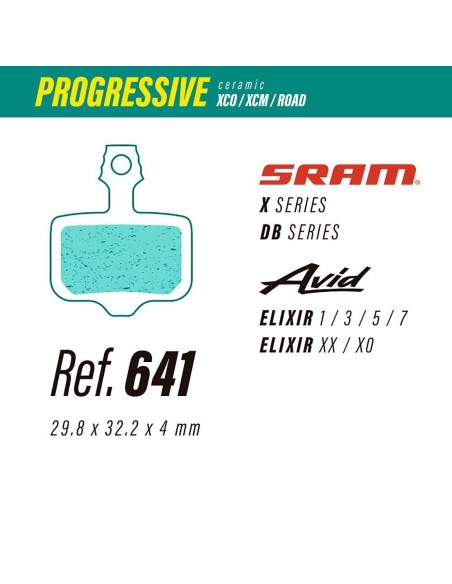 Pastillas LESS BRAKES Progressive 641 para Sram Red, Force, Rival AXS