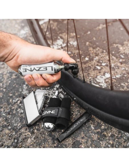 Cabezal Dispensador CO2 Lezyne, 2 en 1, Negro