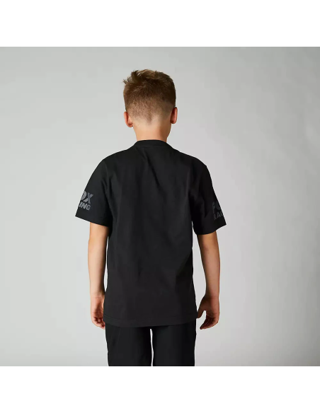 Polera FOX de Niño Manga Corta Karrera, Negra