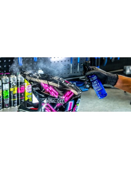 Limpiador Muc-Off de Cascos, Viseras, Lentes y Antiparras, 32ml