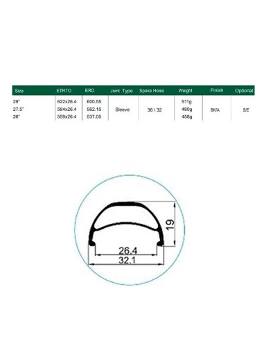 Llanta Weinmann aro 26