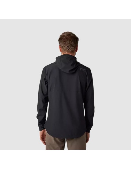 Chaqueta Cortaviento FOX Ranger con Gorro, negro