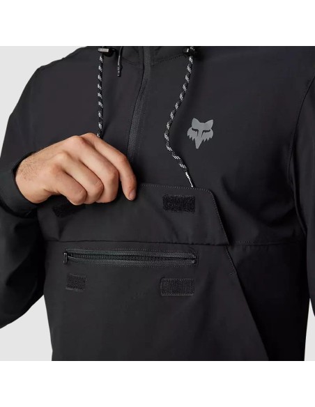 Chaqueta Cortaviento FOX Ranger con Gorro, negro
