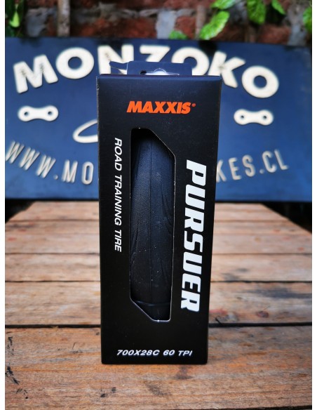 Neumático Maxxis Pursuer 700x28C Kevlar TT 60TPI Negro