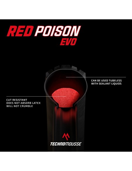 Espuma tipo Cush Core para MTB Tecnomousse Red Poison EVO