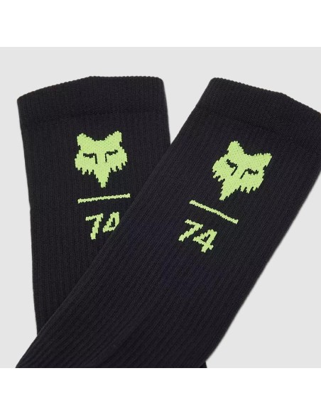 Calcetines FOX Ranger 74 8" - Negro/Amarillo