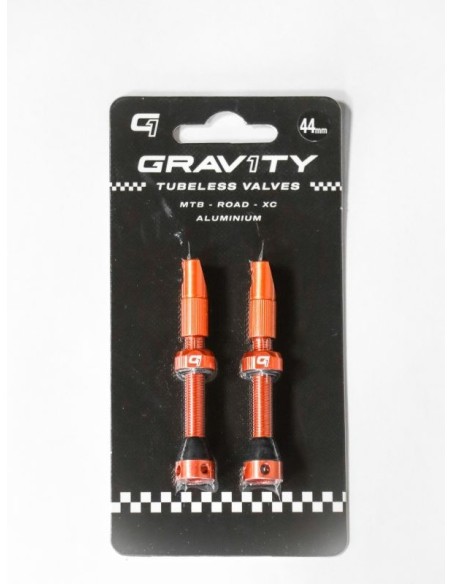 Válvula Tubeless Gravity 1 44mm, Naranja