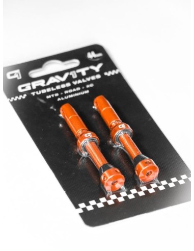 Válvula Tubeless Gravity 1 44mm, Naranja