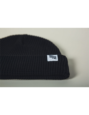 Gorro de Lana Title Waffle Negro