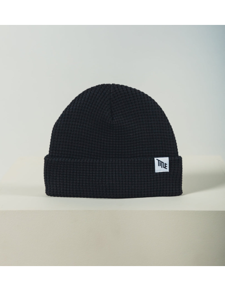 Gorro de Lana Title Waffle Negro