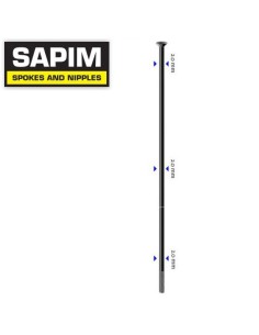 Rayo Sapim Leader Straight Pull (RECTO), Negro