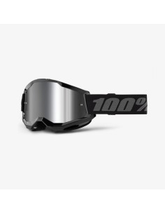 Antiparra 100% Strata 2 Goggle Black , mica silver espejada