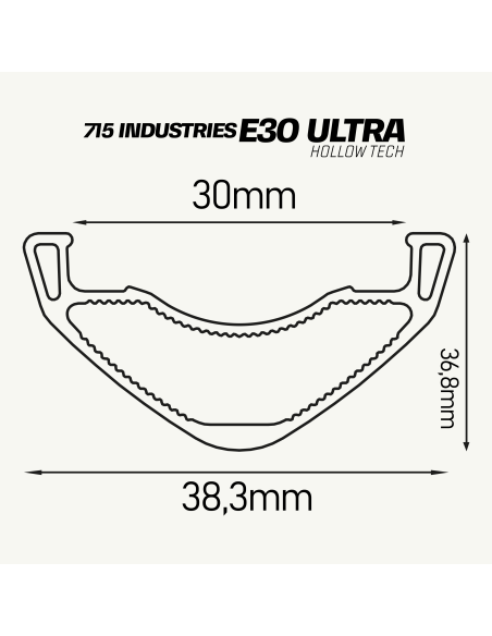Llanta 715 IND E30 Ultra, 29, 28H, Negra