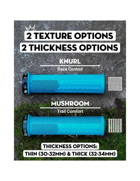 Puños Peaty's Knurl Gruesos, Negro