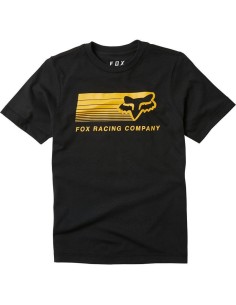 Polera FOX de Niño Manga Corta Drifter, Negra