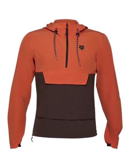 Chaqueta Cortaviento FOX Ranger con Gorro, Atomic Orange