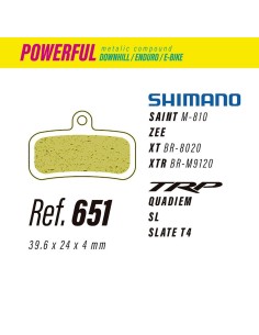 Pastillas LESS BRAKES Powerful 651 | Shimano Saint, Zee,...