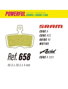 Pastillas LESS BRAKES Powerful 658 | Sram Code, Guide RE,...