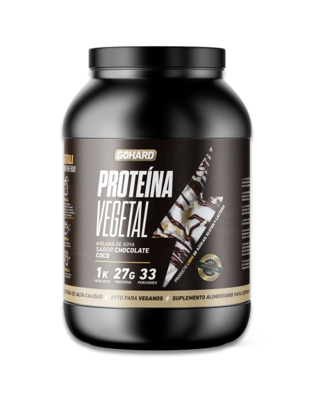 Proteína Vegetal Sabor Chocolate Coco - Aislada de Soya 27g Isolate Vegan GoHard
