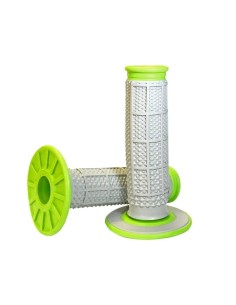 Puños de Moto Renthal Grip Tech Gris/Verde 2