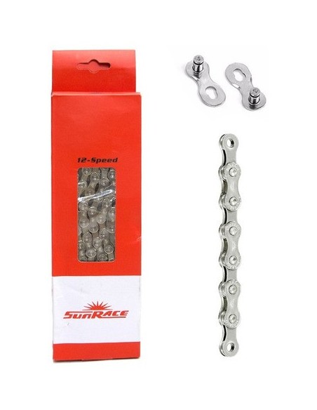 Cadena Sunrace 12v Silver, 126 links