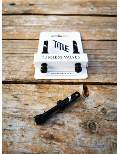 Válvula Tubeless Title Negro 44mm