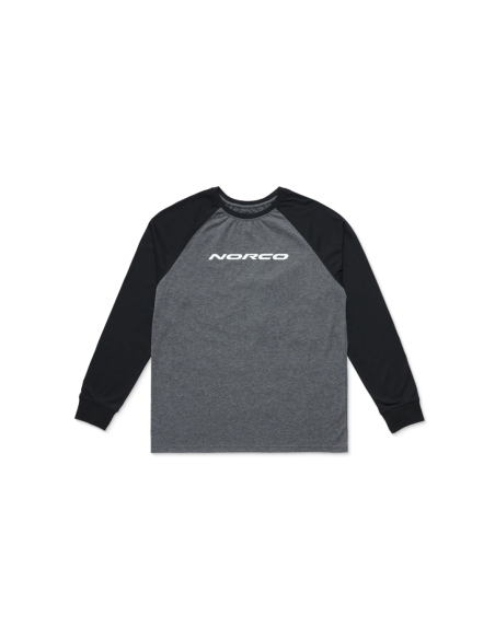 Polera Norco Lifestyle Manga Larga, Negro/Gris