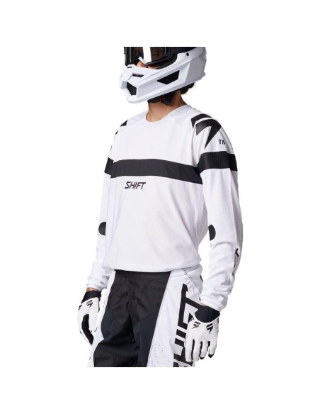 Jersey SHIFT Moto Whit3 Label Void, blanco/negro