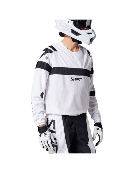 Jersey SHIFT Moto Whit3 Label Void, blanco/negro