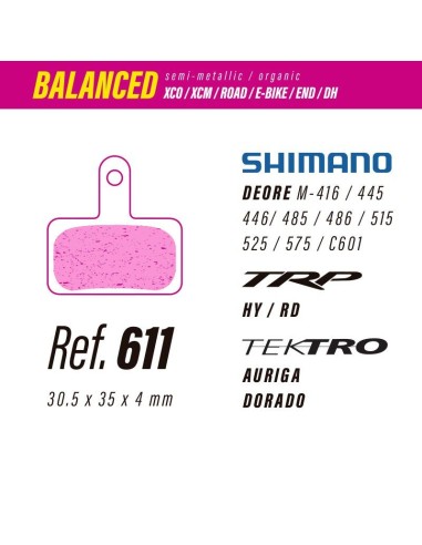 Pastillas LESS BRAKES Balanced 611 |...