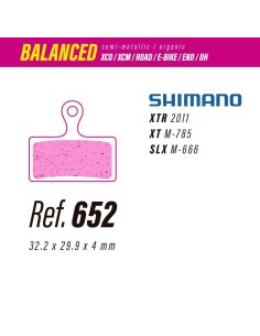 Pastillas LESS BRAKES Balanced 652 | Shimano XTR, XT, SLX...