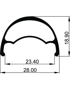 Llanta Weinmann aro 29 - U28 TL negra 32H FV 2