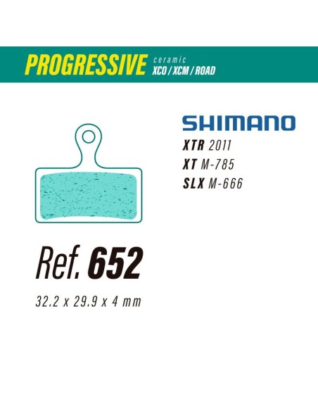 Pastillas LESS BRAKES Progressive 652 para Shimano XTR, XT, SLX