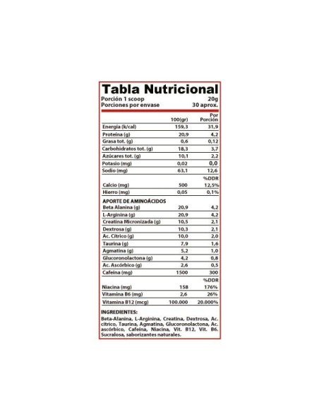 Pre Entreno Kreator Winkler Nutrition, sabor Cherry Gum, 600 grs