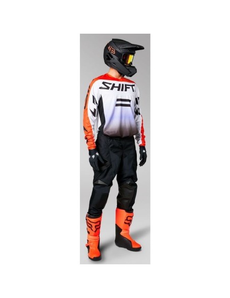 Jersey SHIFT Moto Whit3 Label Fade, negro/blanco/naranjo