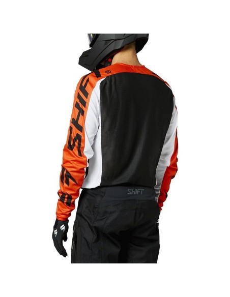 Jersey SHIFT Moto Whit3 Label Fade, negro/blanco/naranjo
