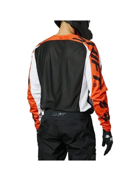 Jersey SHIFT Moto Whit3 Label Fade, negro/blanco/naranjo