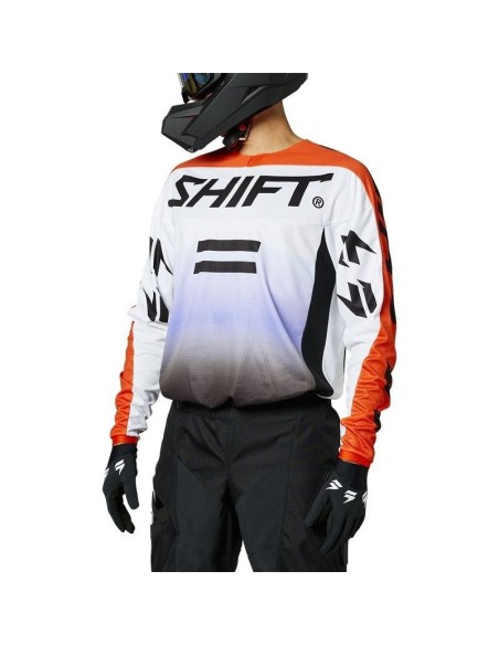 Jersey SHIFT Moto Whit3 Label Fade, negro/blanco/naranjo